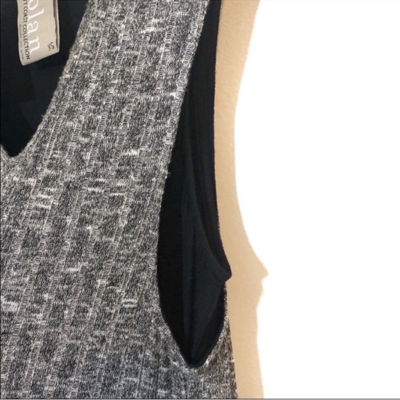 Anthro Dolan Luna dress NWT ribbed dress sleeveless midi gray - Picture 8 of 8